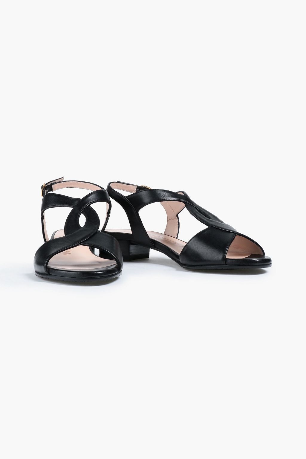 STUART WEITZMAN صندل ’شالينا’ من الجلد بكعب مقاس 25 مزين بفتحات