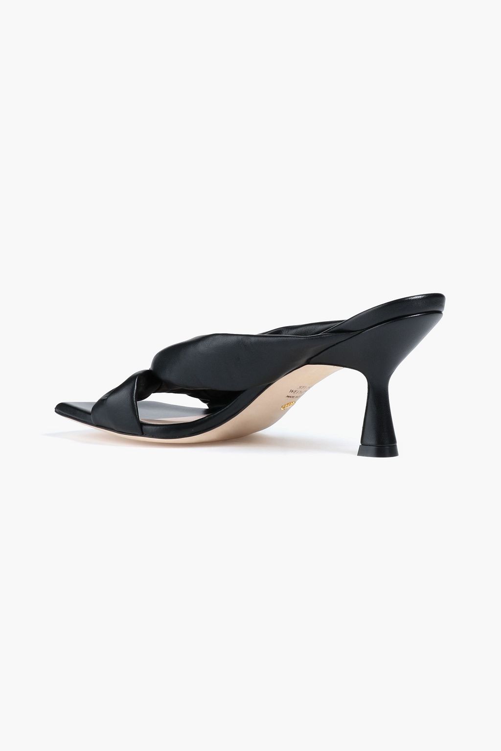 STUART WEITZMAN حذاء ميول ’بلايا’ من الجلد بكعب مقاس 75 بتصميم معقود
