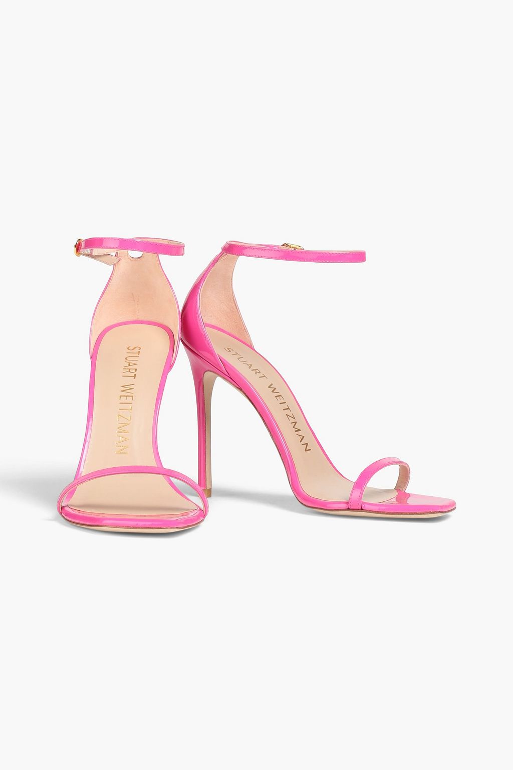 STUART WEITZMAN Cutout patent-leather sandals