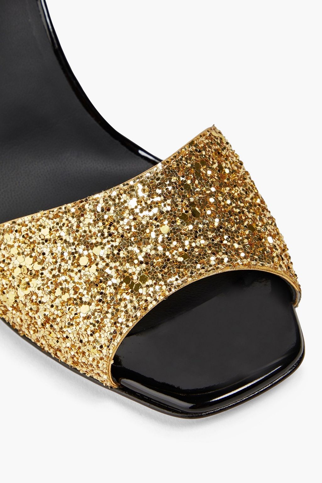 GIUSEPPE ZANOTTI 라비나 80 글리터 디테일 가죽 샌들