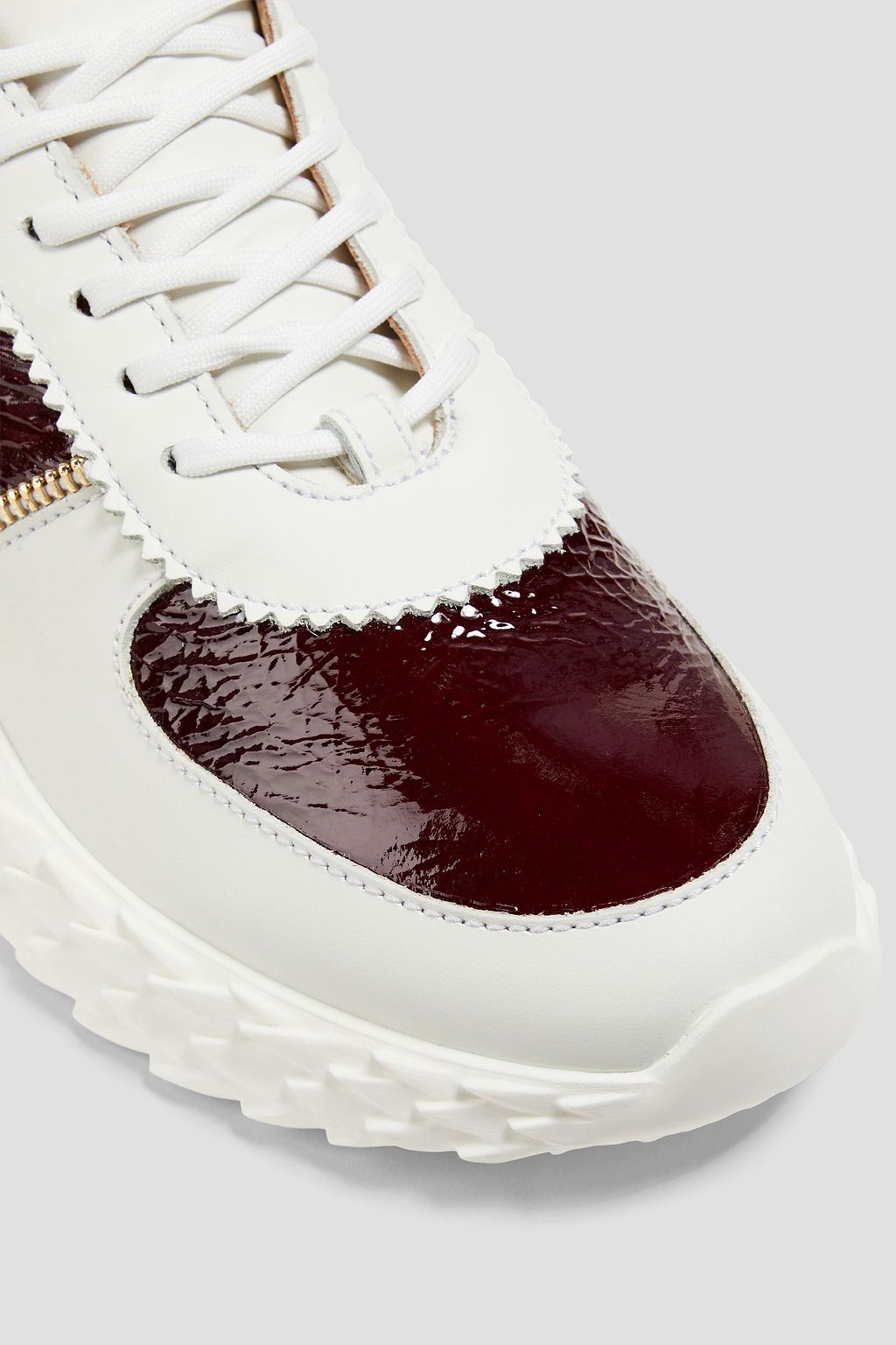 GIUSEPPE ZANOTTI Urchin 스무스 & 페이턴트 가죽 청키 솔 스니커즈
