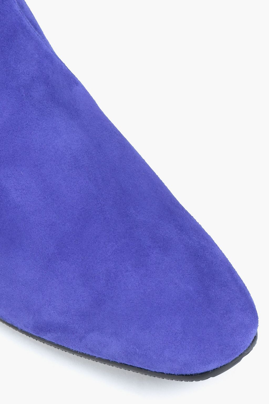 STUART WEITZMAN حذاء بوت على شكل جوارب ’أكورديون’ من الجلد السويدي المرن
