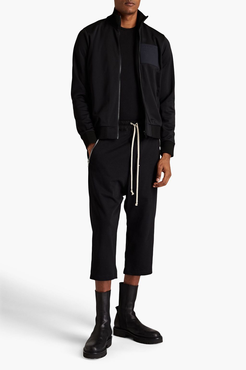 RICK OWENS Tecuatl cropped cotton-jersey drawstring sweatpants