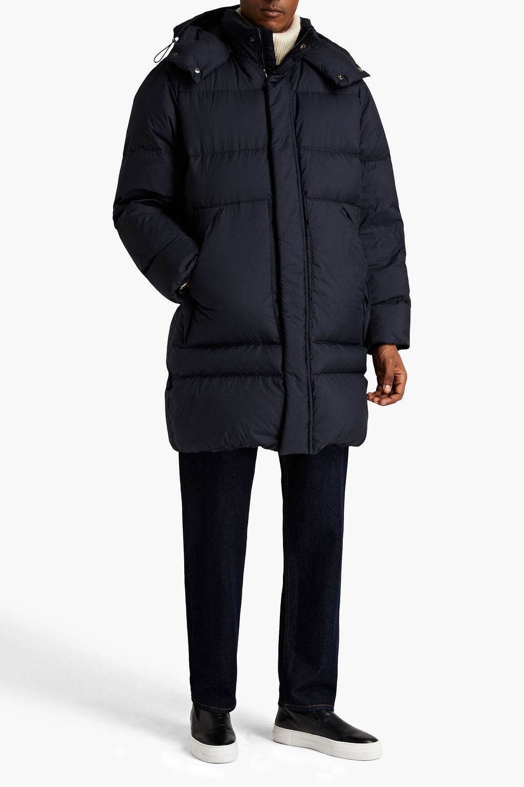 THEORY Quilted shell hooded coat