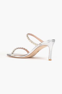 stuart weitzman aleena embellished leather slides
