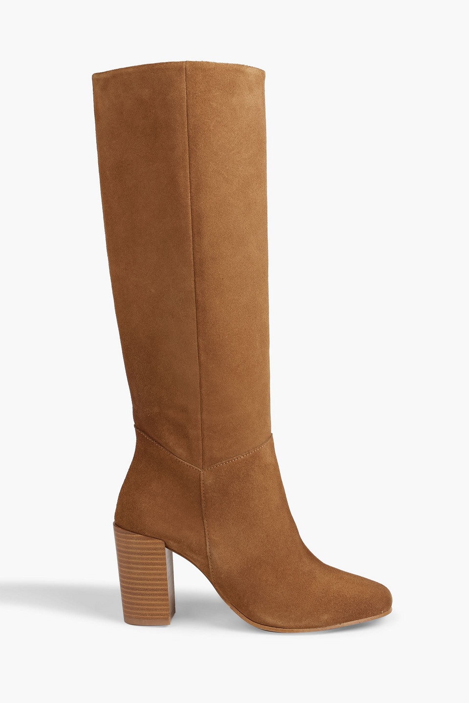 Iris & Ink Parker Suede Knee Boots In Tan