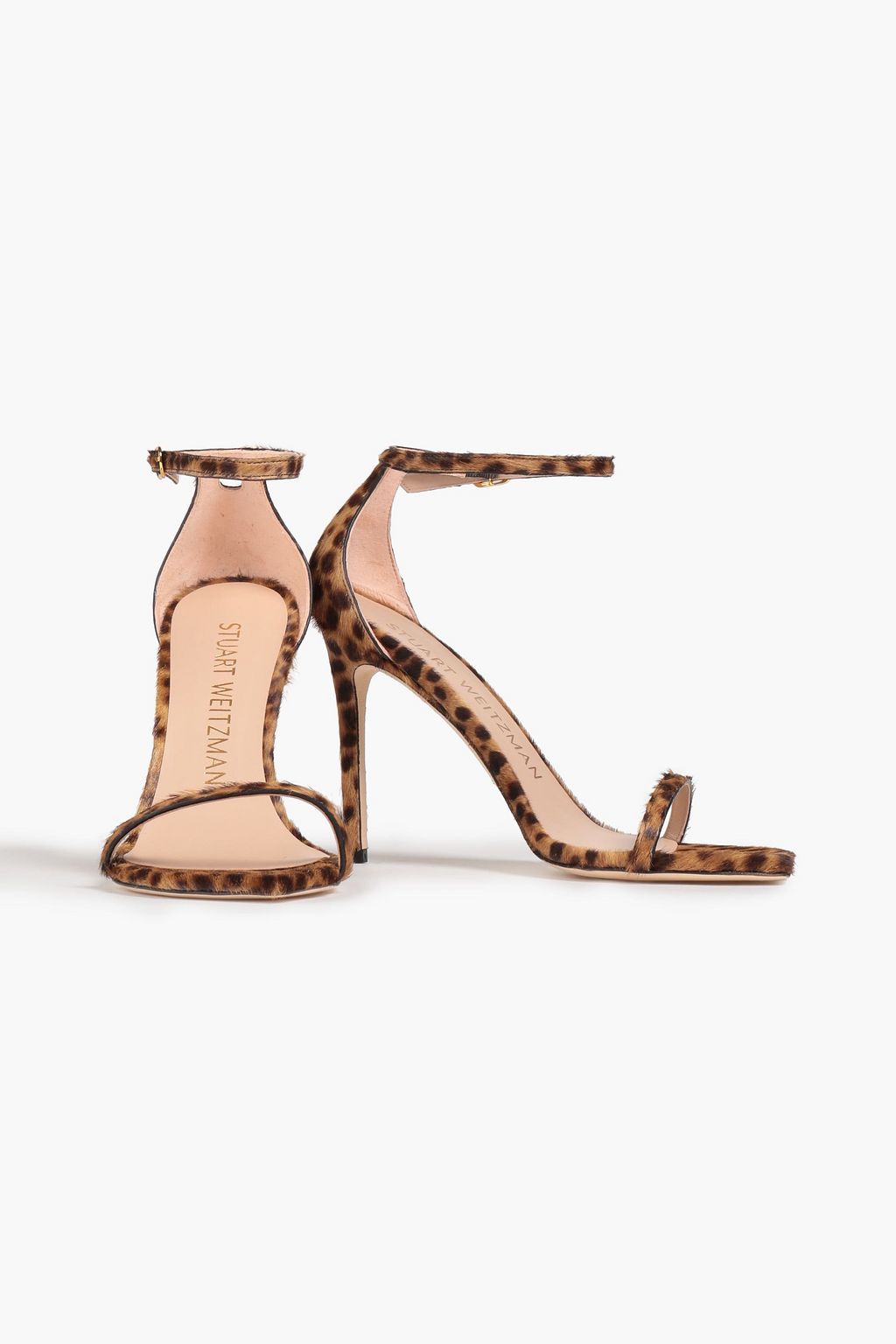 STUART WEITZMAN Sandalen aus Kalbshaar mit Leopardenprint