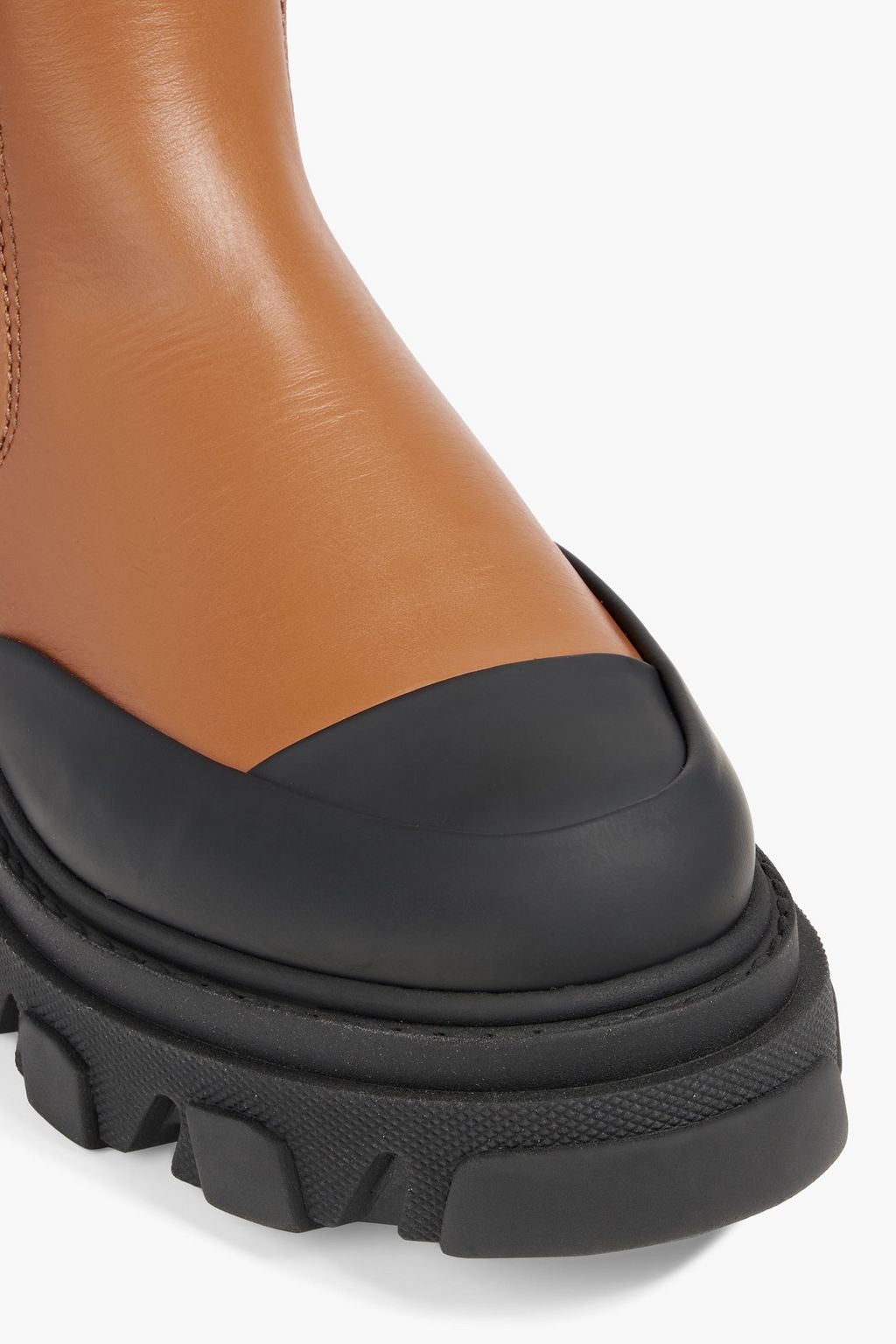 GANNI Rubber and leather Chelsea boots