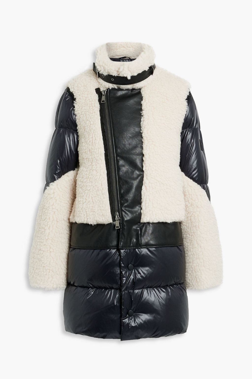 LUISA CERANO Convertible quilted shell and faux shearling down coat ...