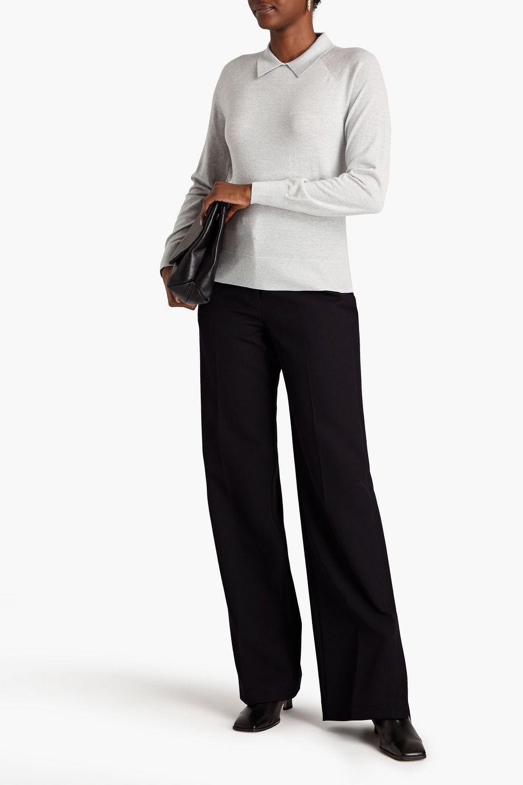 THEORY Melierter Pullover aus einer Merinowollmischung