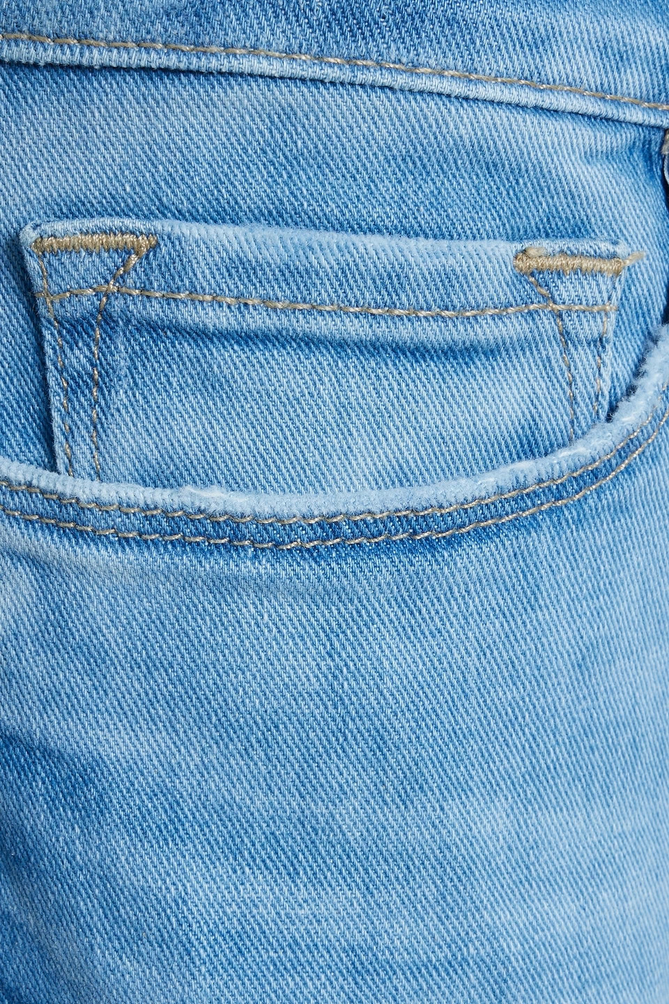 FRAME DISTRESSED HIGH-RISE STRAIGHT-LEG JEANS 3074457345633769724