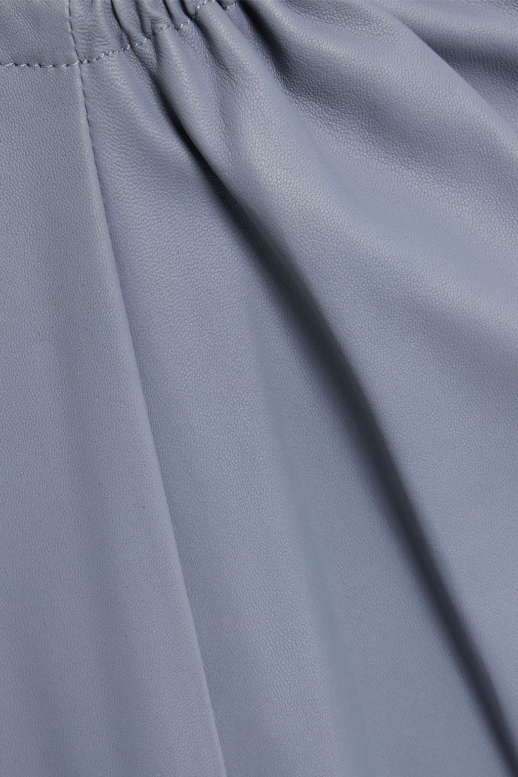JIL SANDER Gathered leather skirt