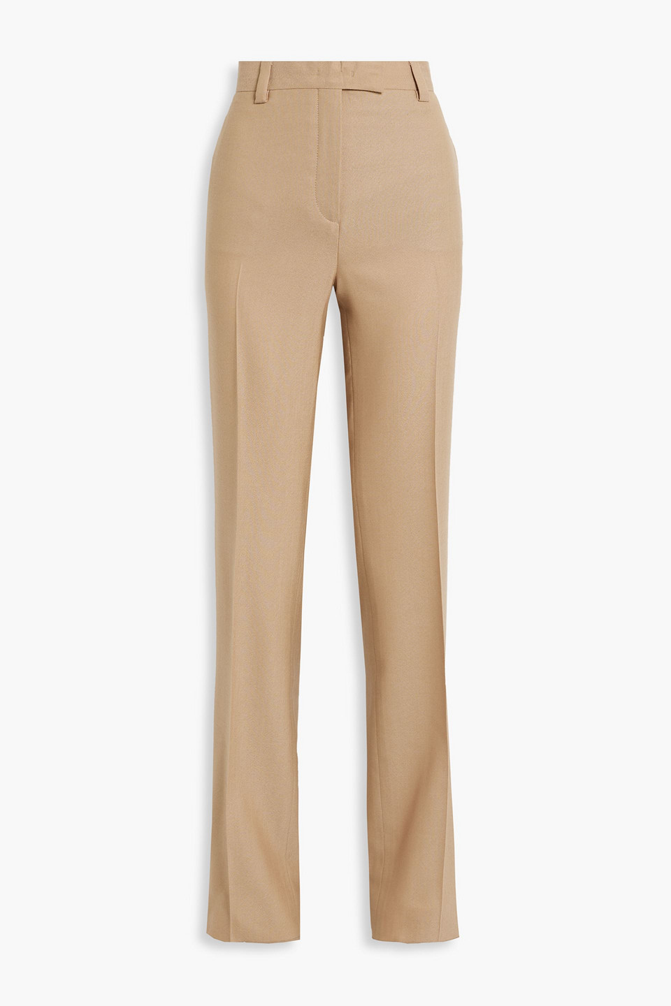 Ferragamo High-waisted Straight-leg Trousers In Camel