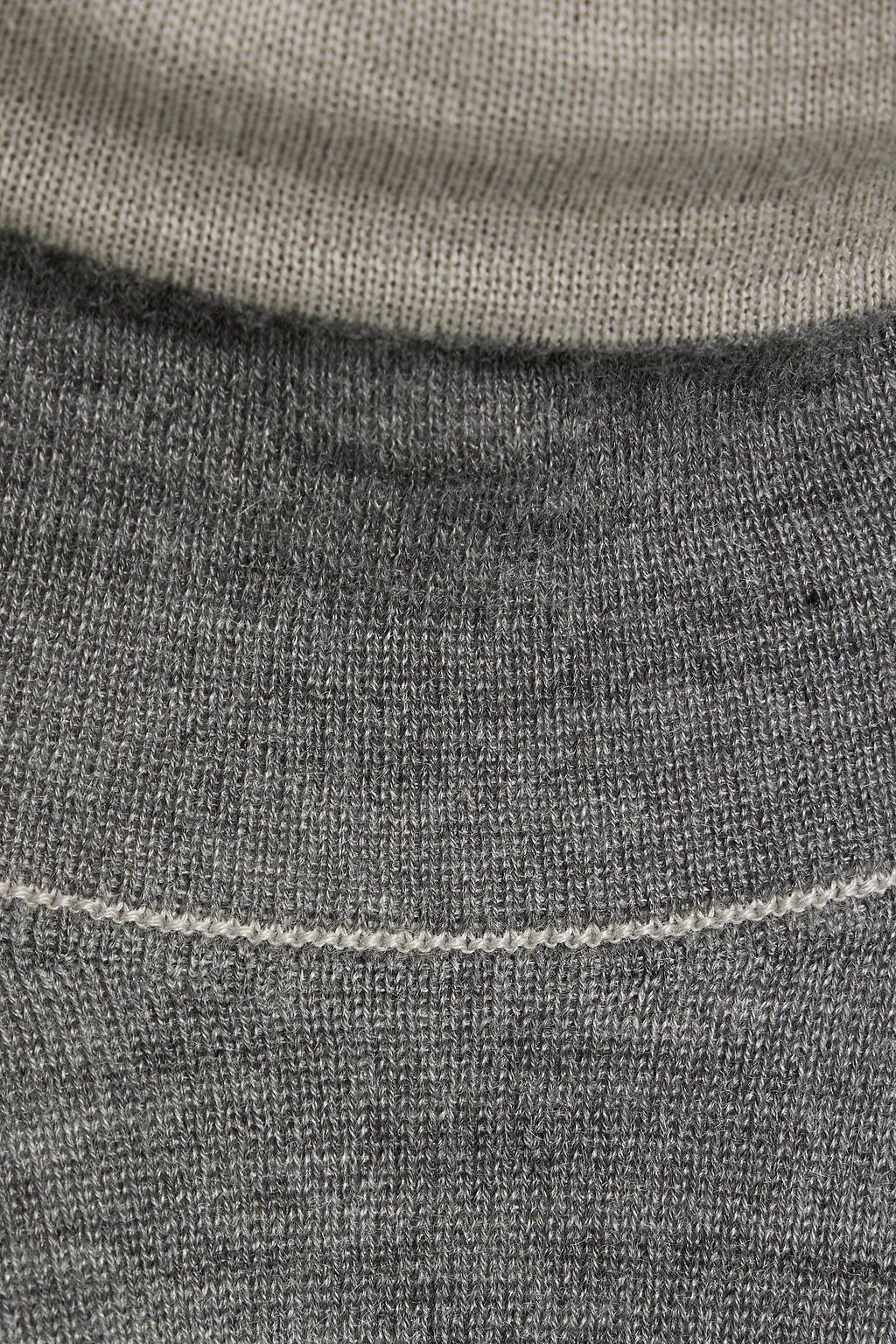 FERRAGAMO Mélange cashmere turtleneck sweater