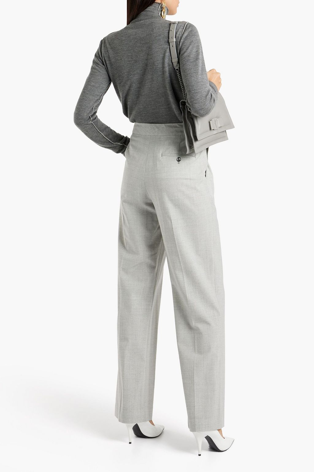 FERRAGAMO Mélange cashmere turtleneck sweater