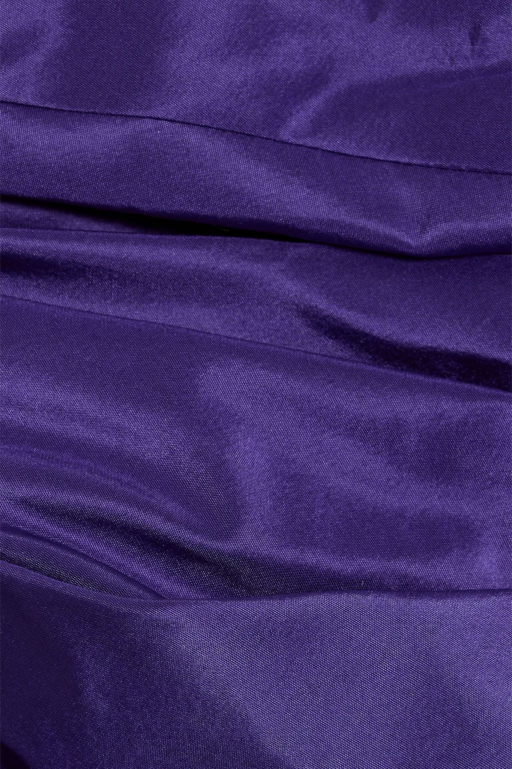 OSCAR DE LA RENTA Strapless bow-detailed ruched silk-taffeta mini dress