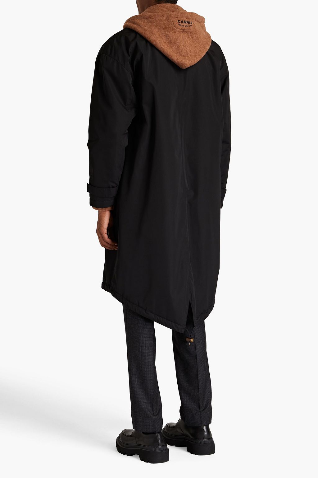CANALI Convertible two-tone shell hooded parka