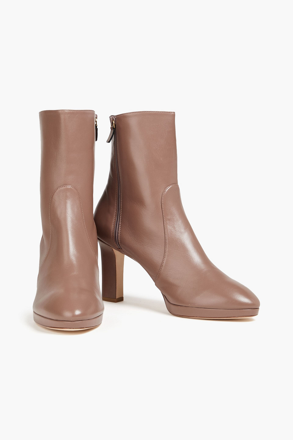 STUART WEITZMAN ROSALIND 90 LEATHER PLATFORM ANKLE BOOTS