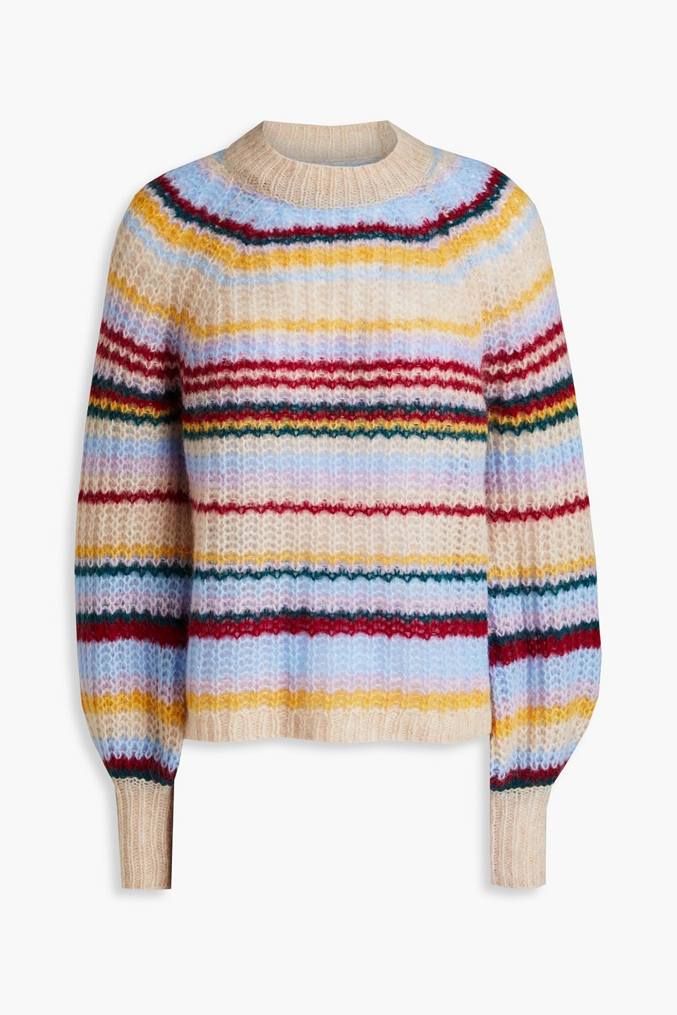 Stella Nova Laki Striped Brushed Ribbed-knit Jumper