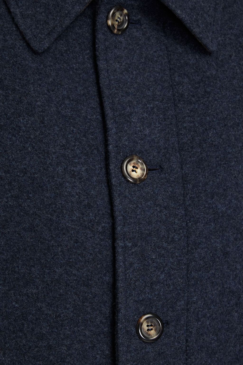 CANALI Mélange brushed wool-blend felt coat