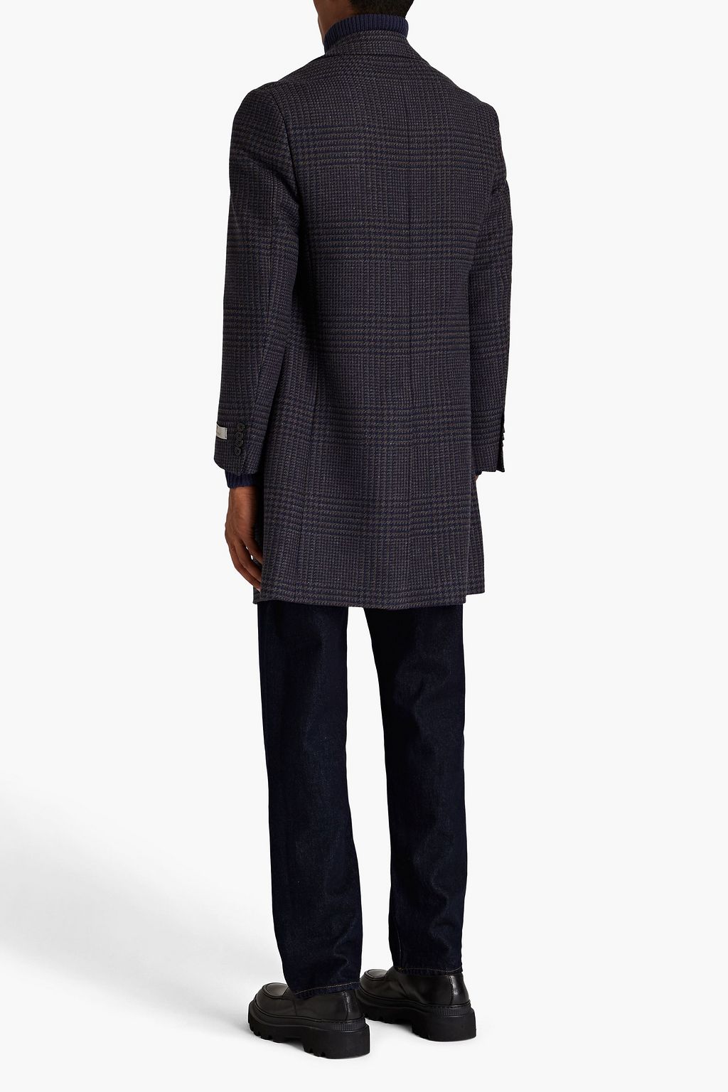 CANALI Kei Prince of Wales checked wool coat