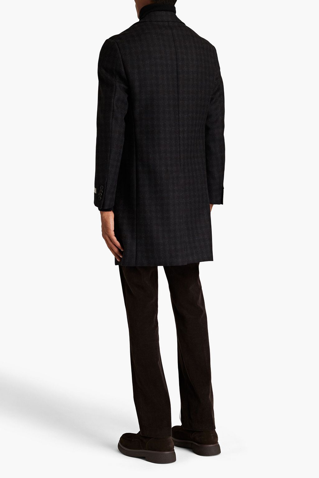 CANALI Kei checked wool-felt coat