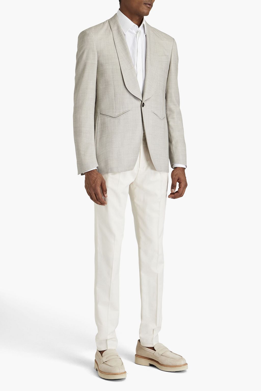 CANALI Wool-jacquard blazer