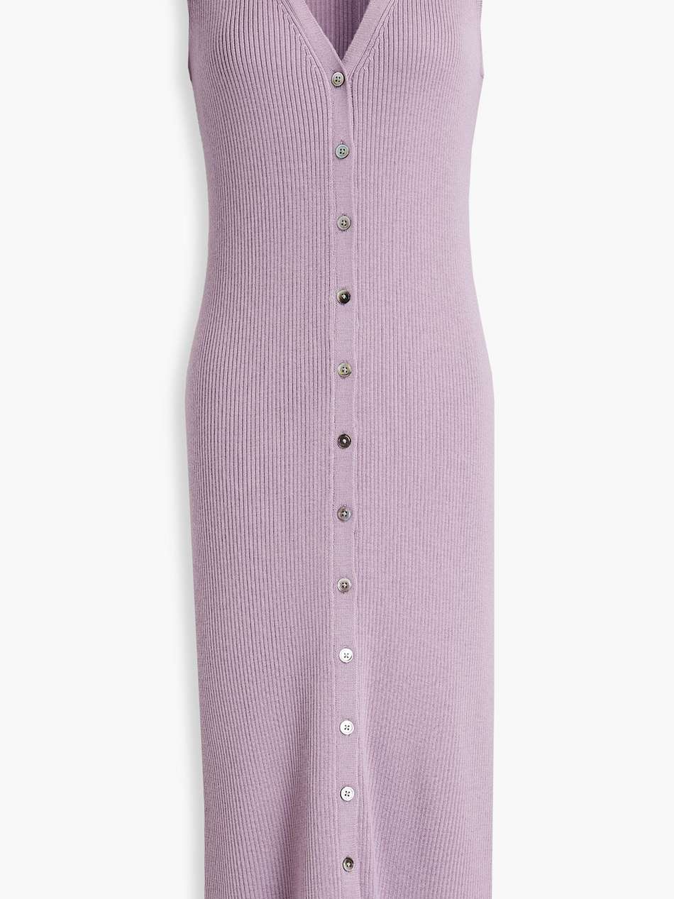 ribbed merino wool midi dress