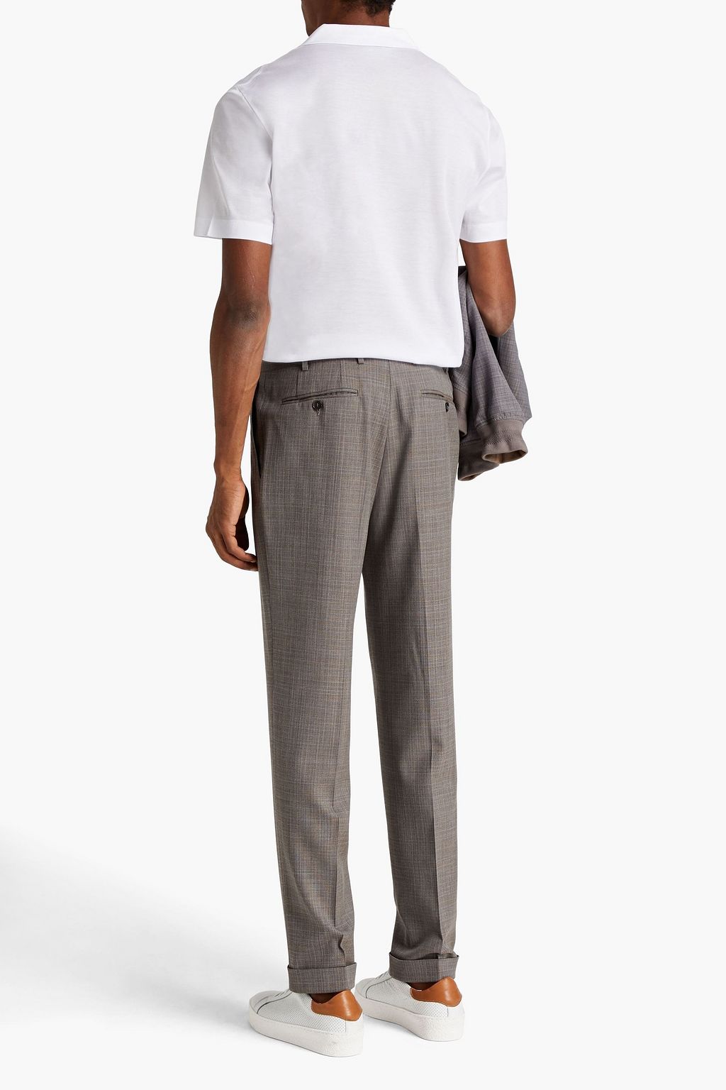 CANALI Cotton-piqué polo shirt