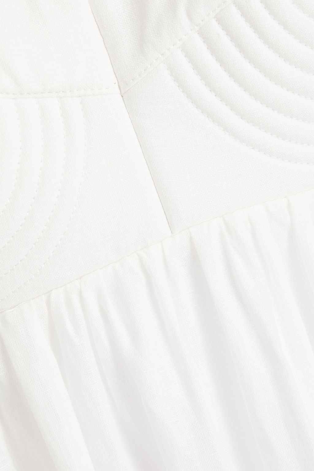 ZIMMERMANN Cutout quilted linen mini dress