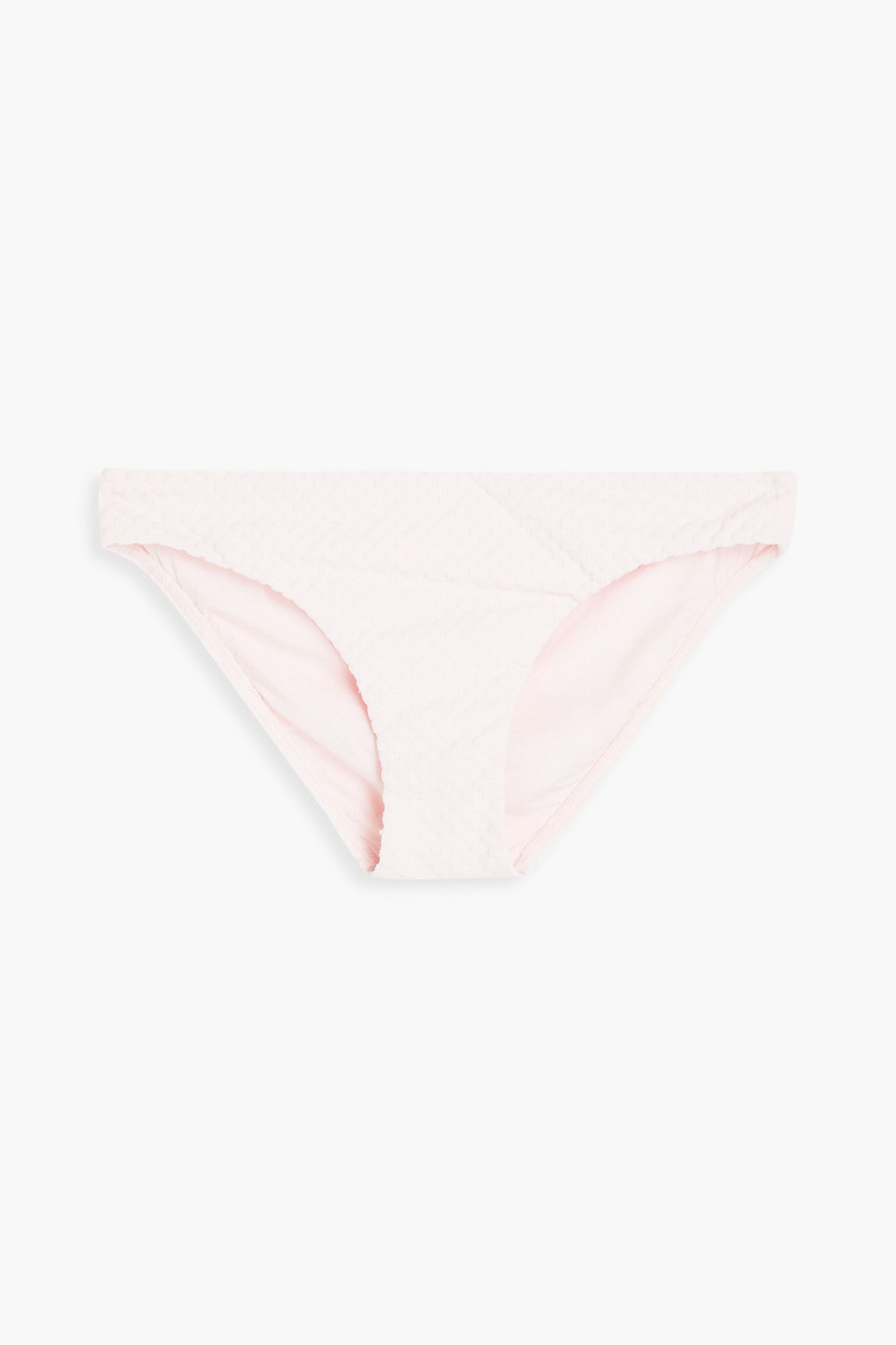 Seafolly Riviera Stretch-seersucker Low-rise Bikini Briefs In Baby Pink