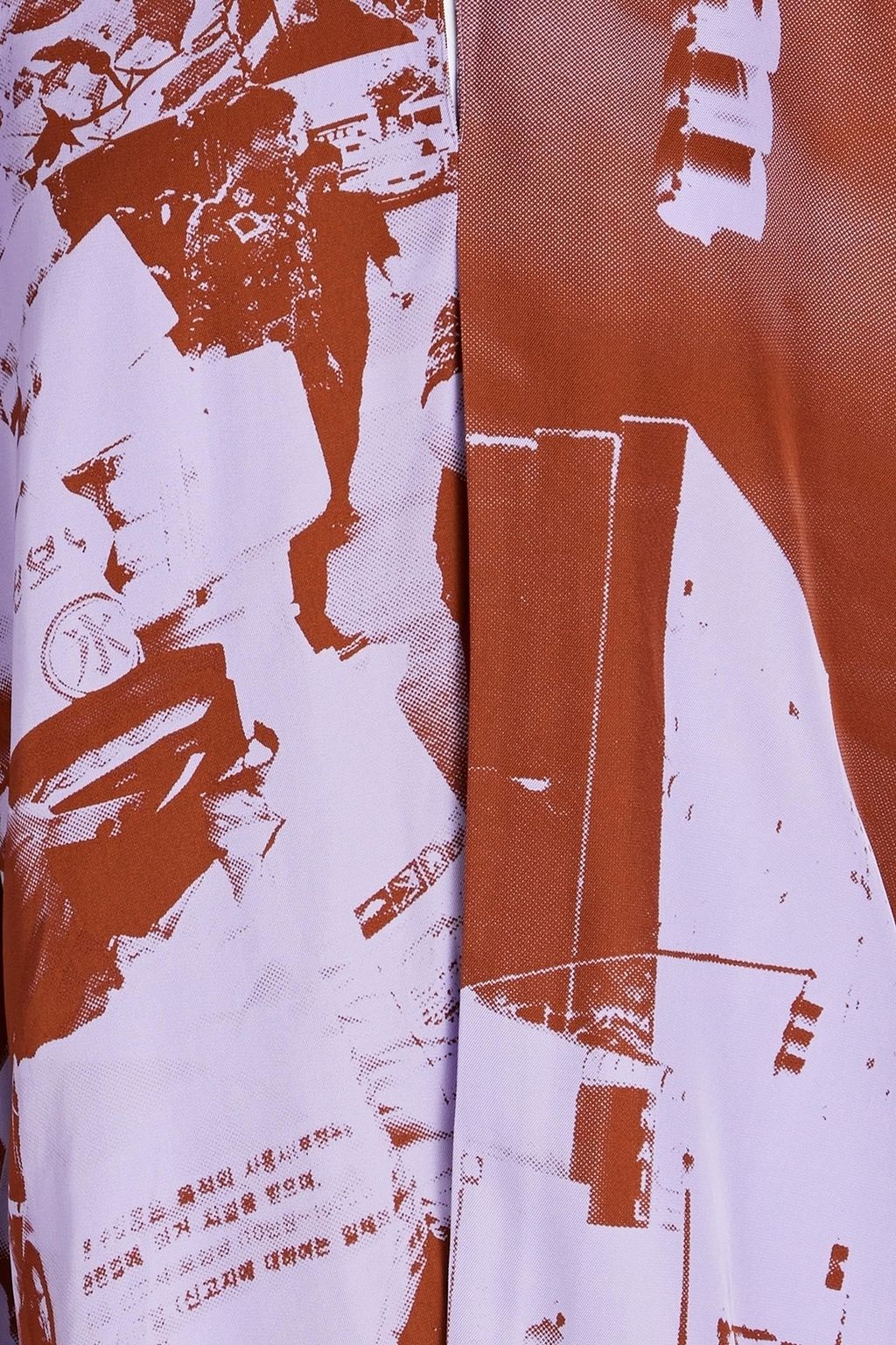 REJINA PYO Astrid zweifarbiges Hemd aus Twill mit Print