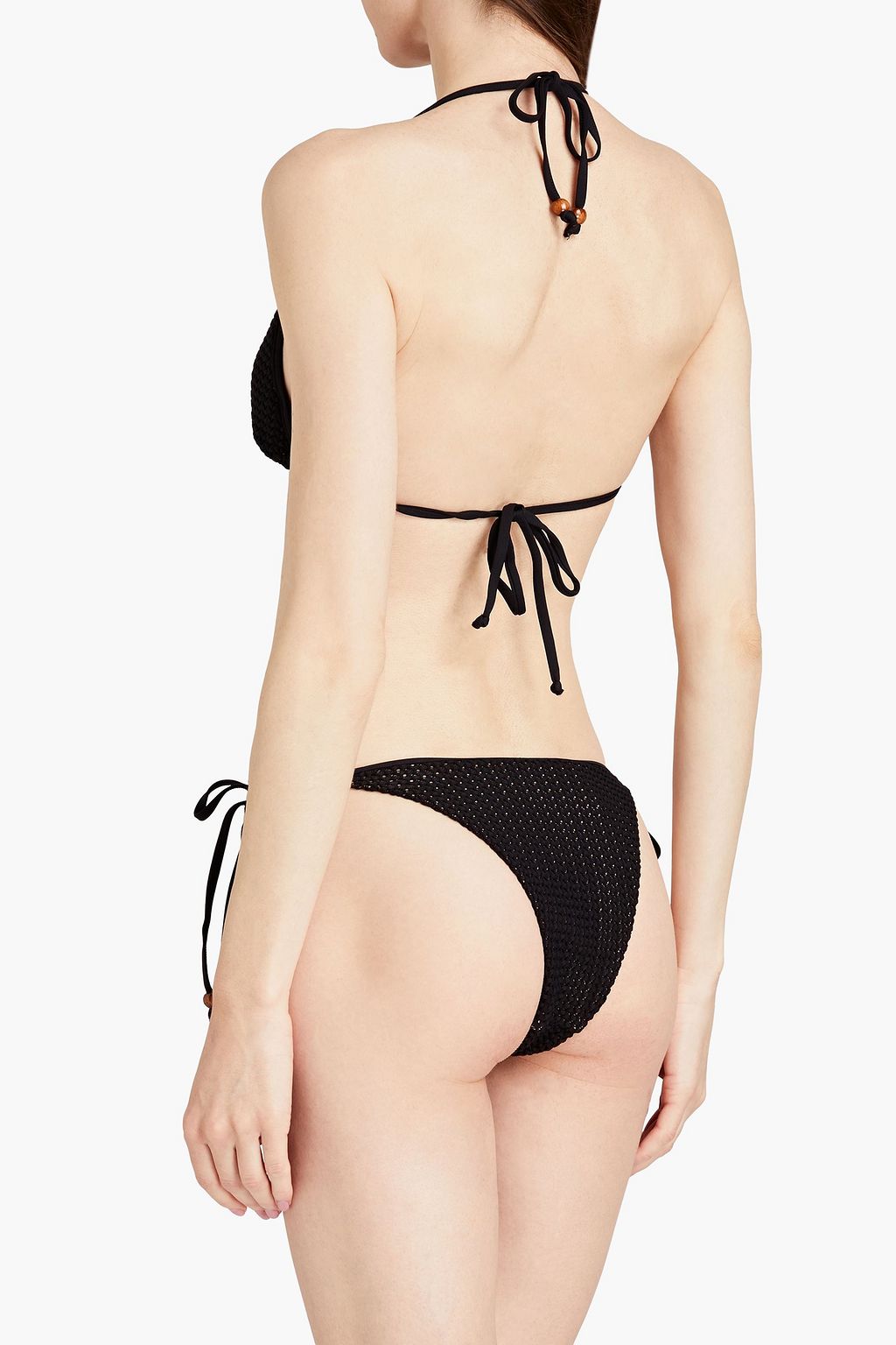 SEAFOLLY سروال داخلي بكيني ’دريم كاتشر’ منخفض الخصر مشغول بالكروشيه
