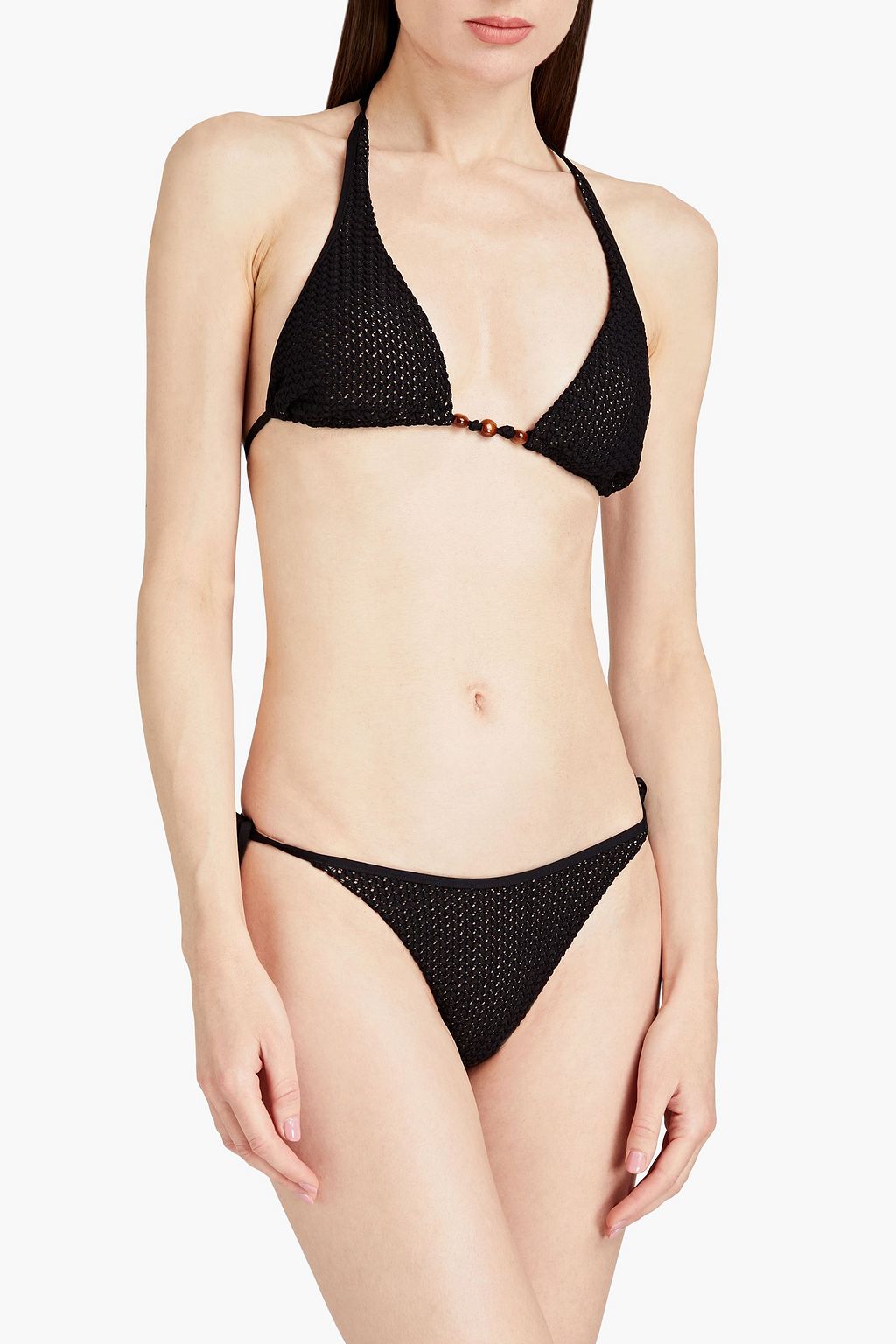 SEAFOLLY سروال داخلي بكيني ’دريم كاتشر’ منخفض الخصر مشغول بالكروشيه