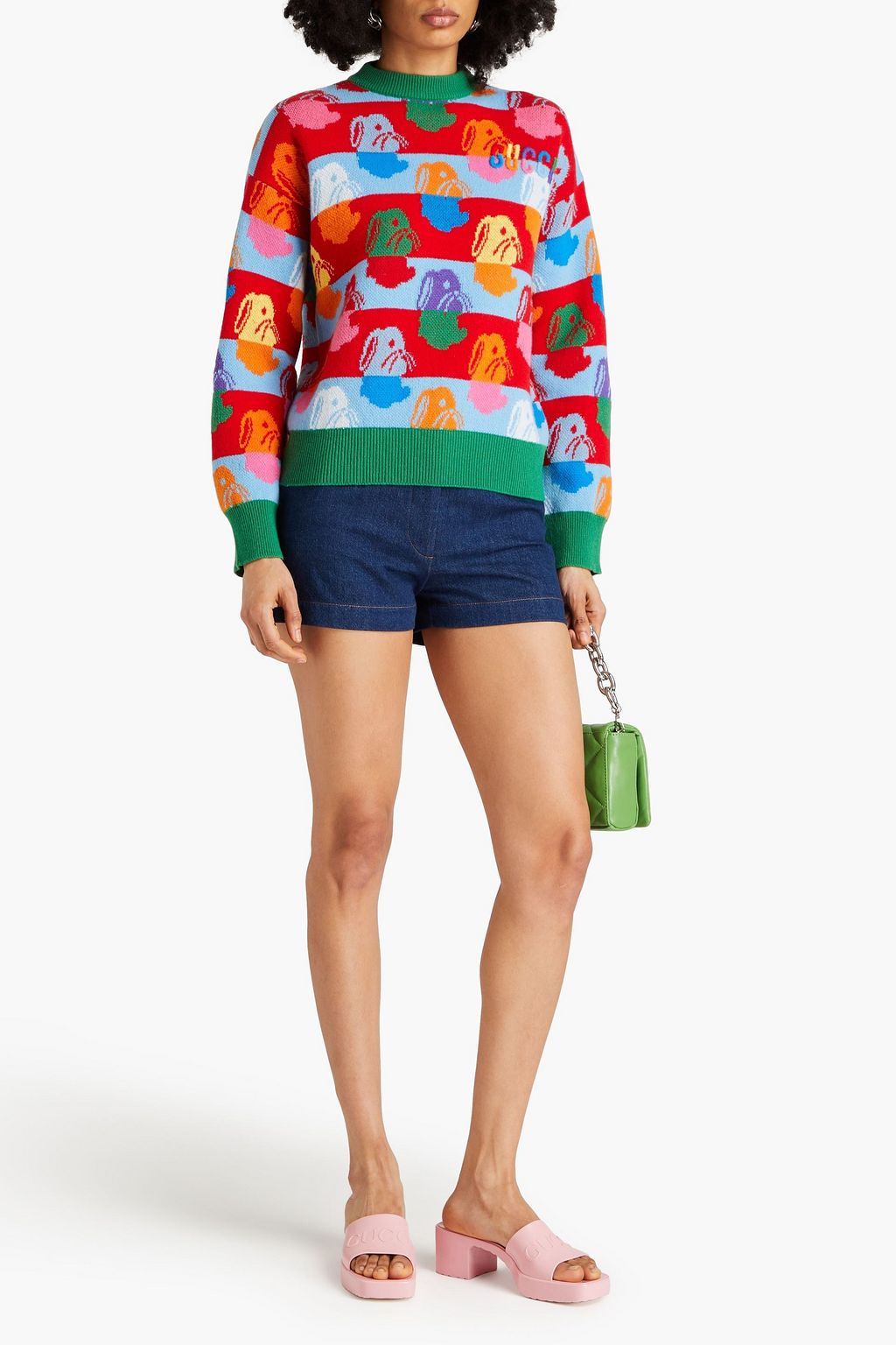 GUCCI Jacquard-knit wool sweater