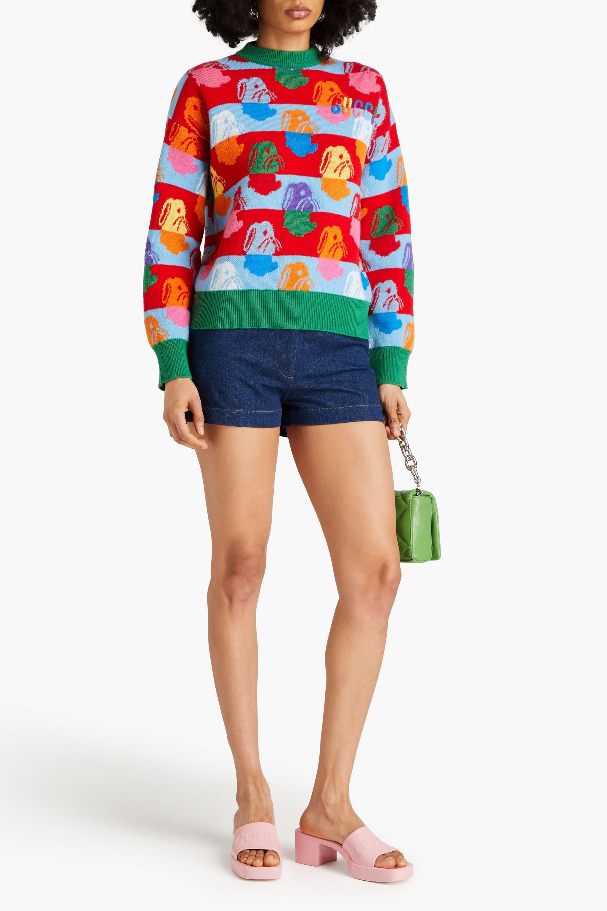 Gucci Jacquard-knit wool sweater