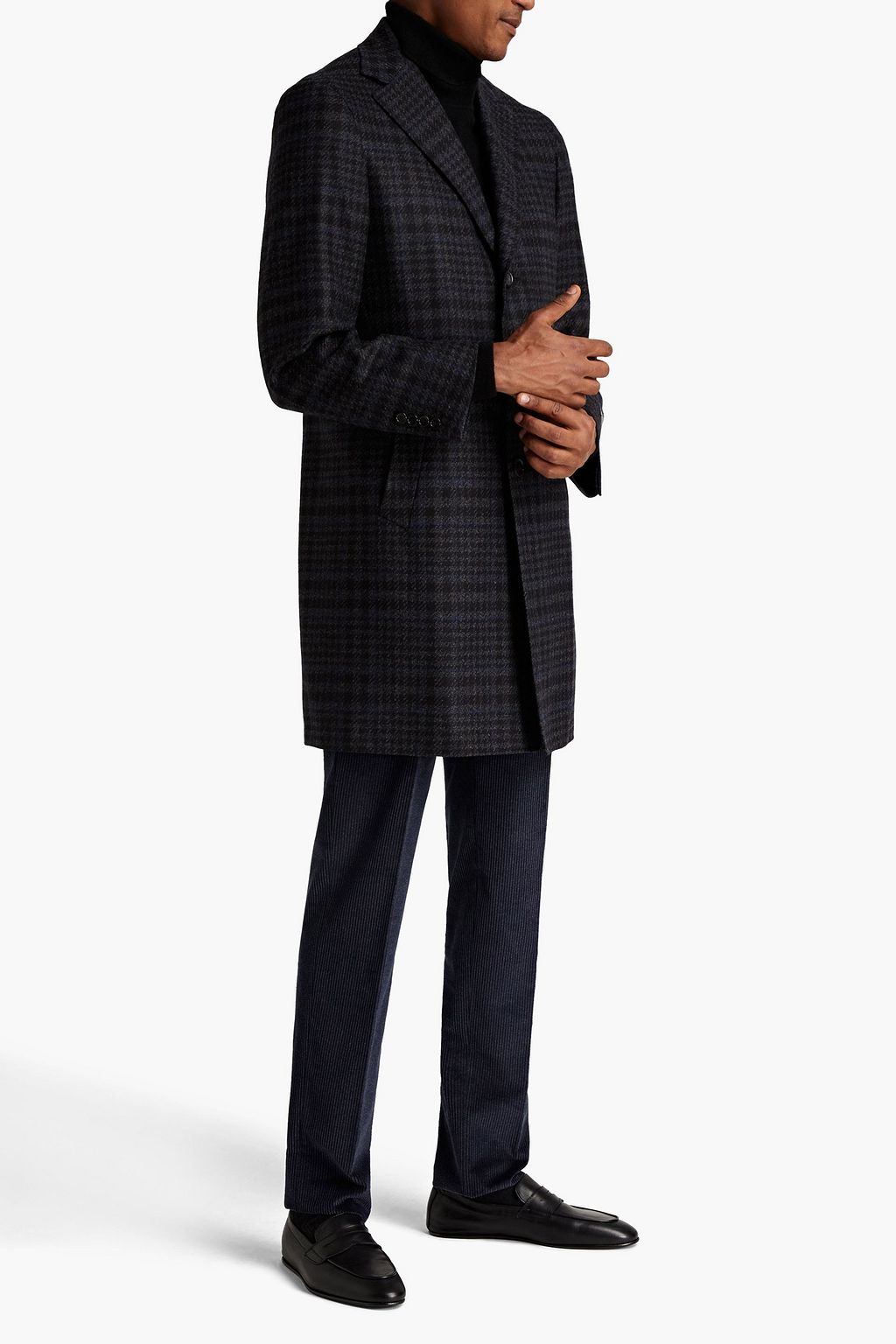 CANALI Kei houndstooth wool-felt coat