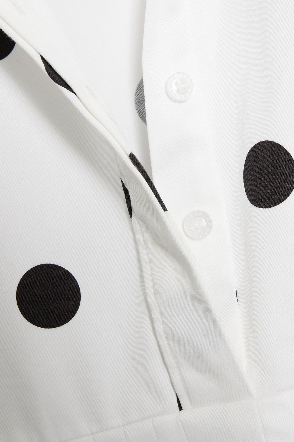 OSCAR DE LA RENTA Polka-dot cotton-twill dress
