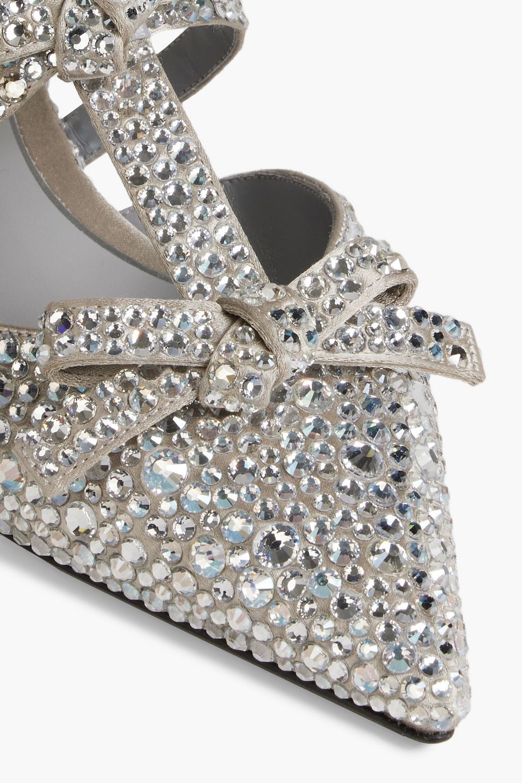 VALENTINO GARAVANI French Bows crystal-embellished satin pumps