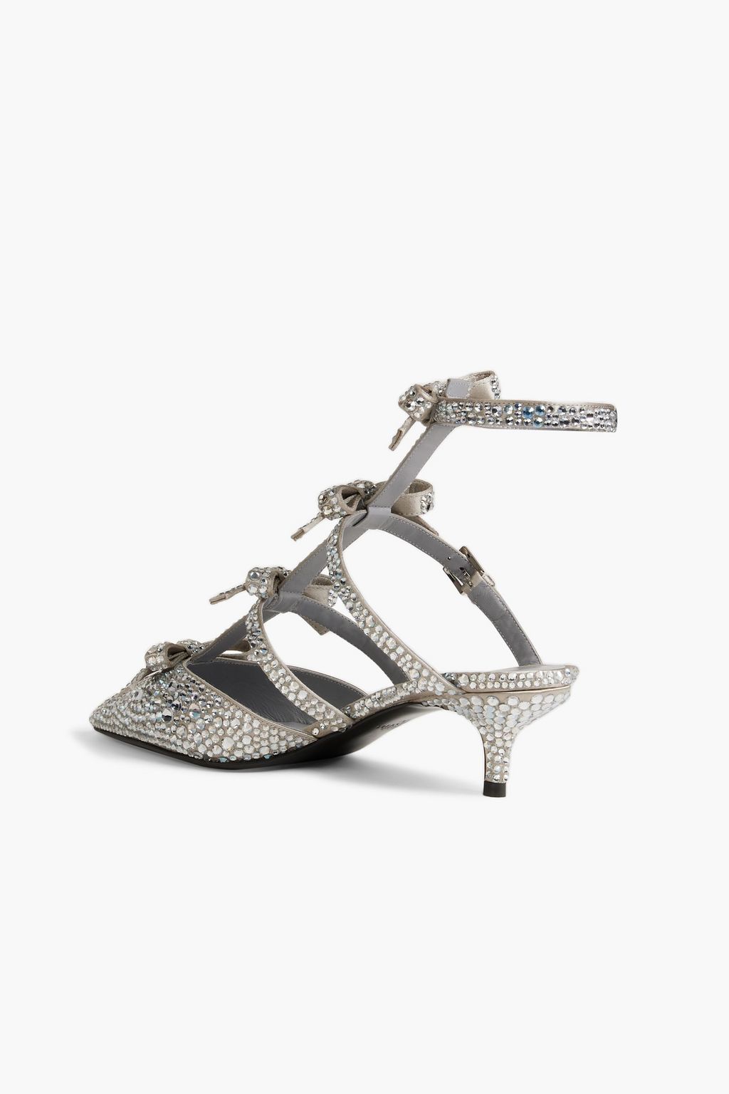 VALENTINO GARAVANI French Bows crystal-embellished satin pumps