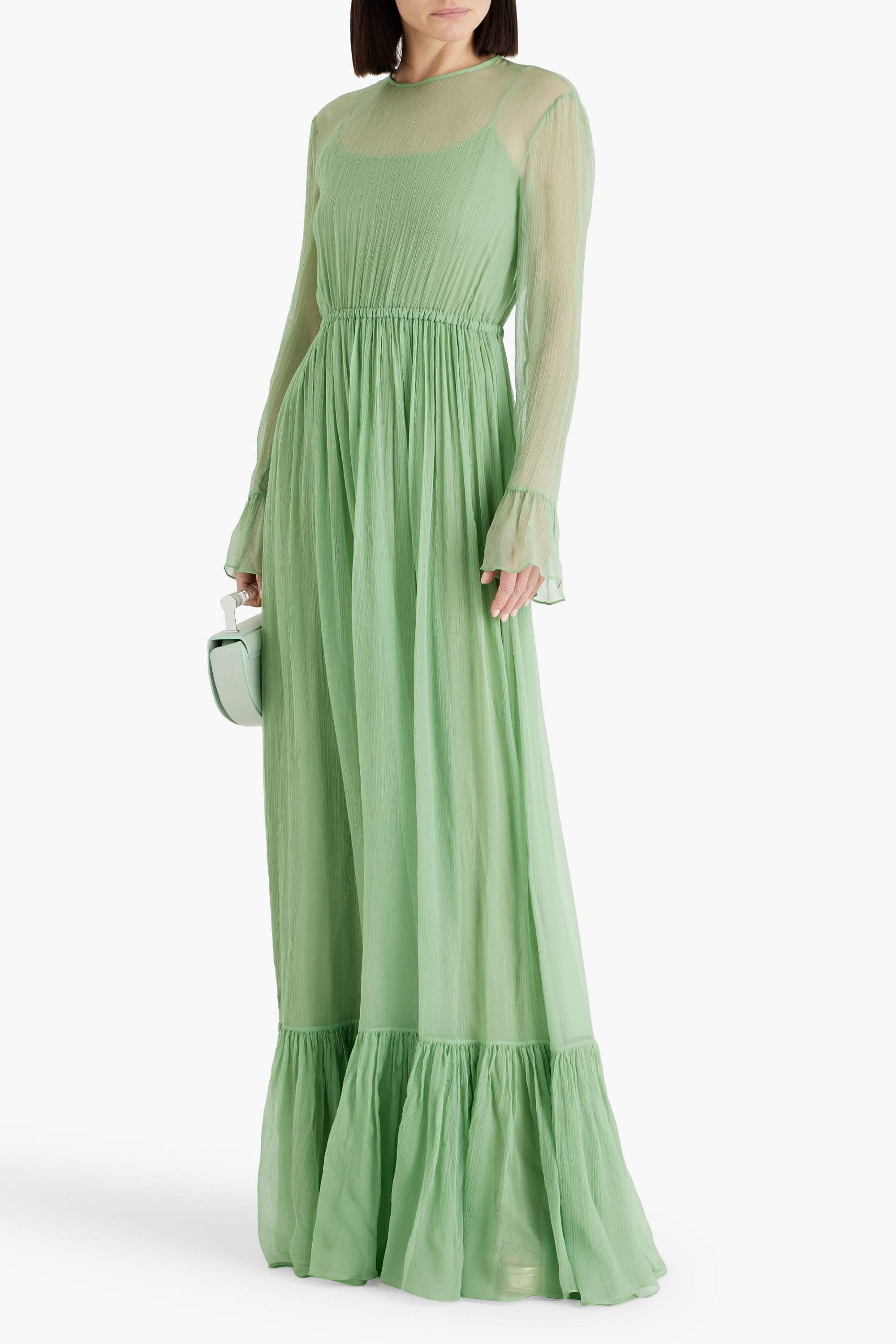 Gucci Silk-georgette gown