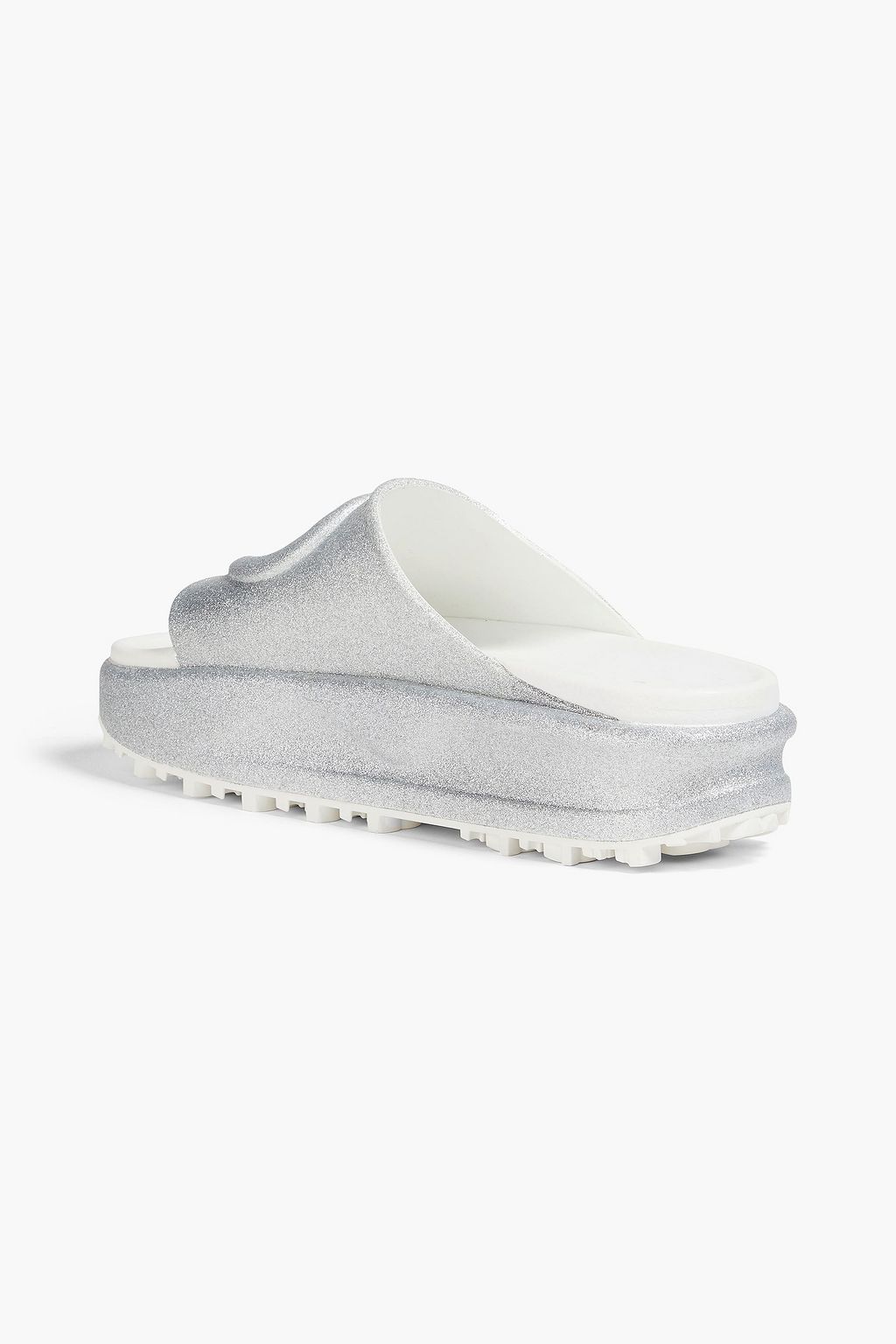 GUCCI Glittered rubber platform slides