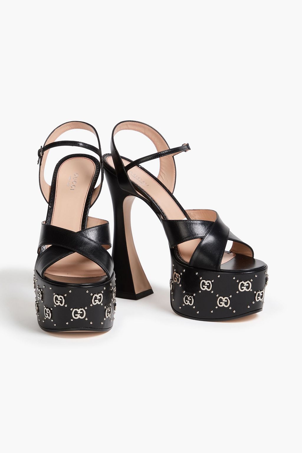 GUCCI Studded leather platform sandals