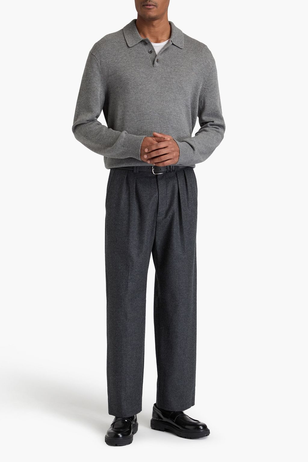 GUCCI Brushed wool-felt pants