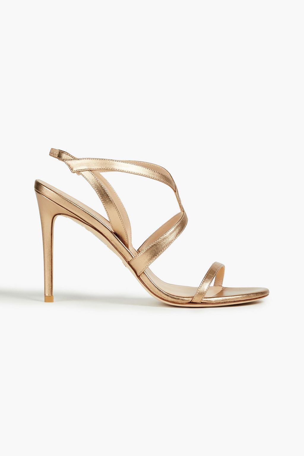 STUART WEITZMAN Soiree 100 metallic leather slingback sandals | THE OUTNET