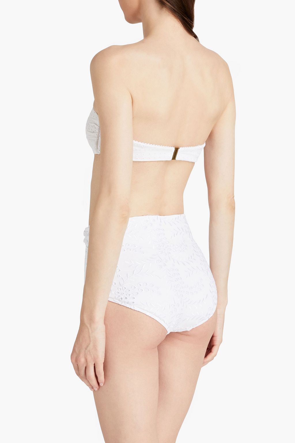 SEAFOLLY سروال بكيني «كوستا بيلا» بخصر مرتفع وبتطريز إنجليزي مزود بحزام