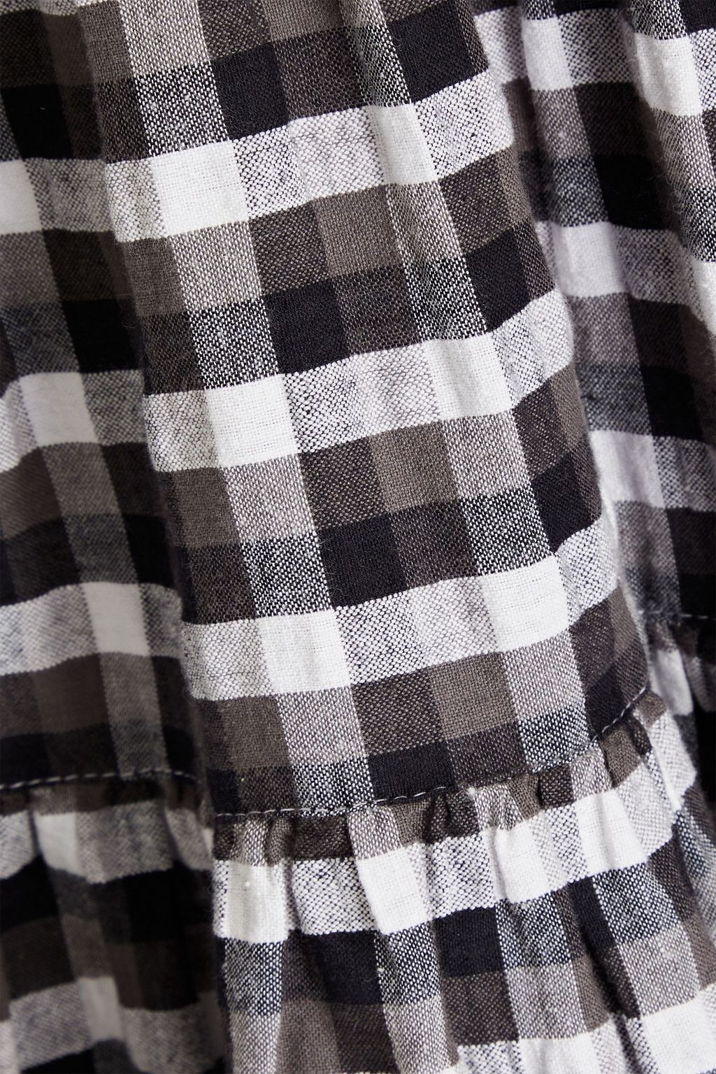 SEAFOLLY Portofino gathered gingham cotton-jacquard mini dress