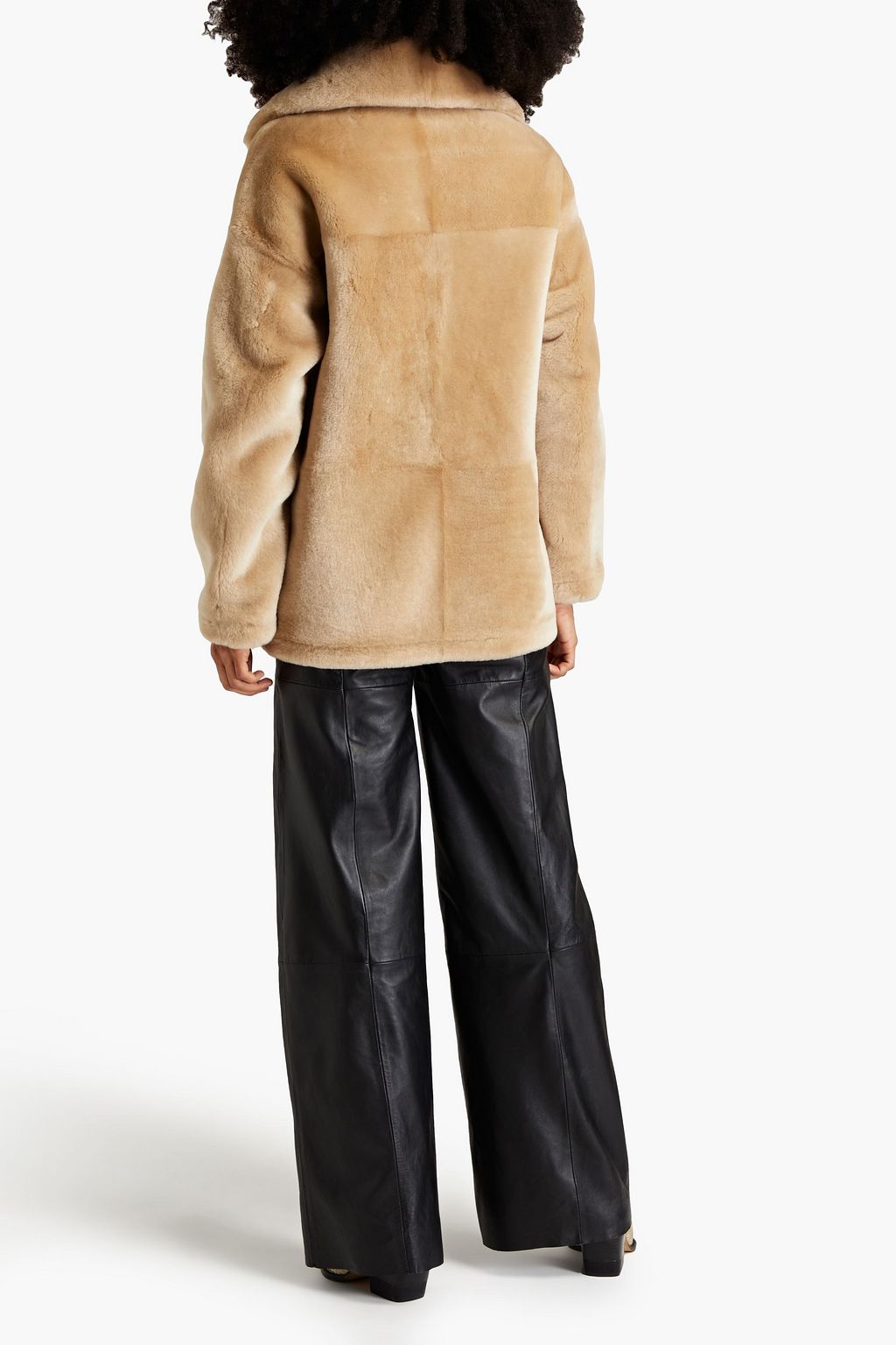 YVES SALOMON Double-breasted shearling coat