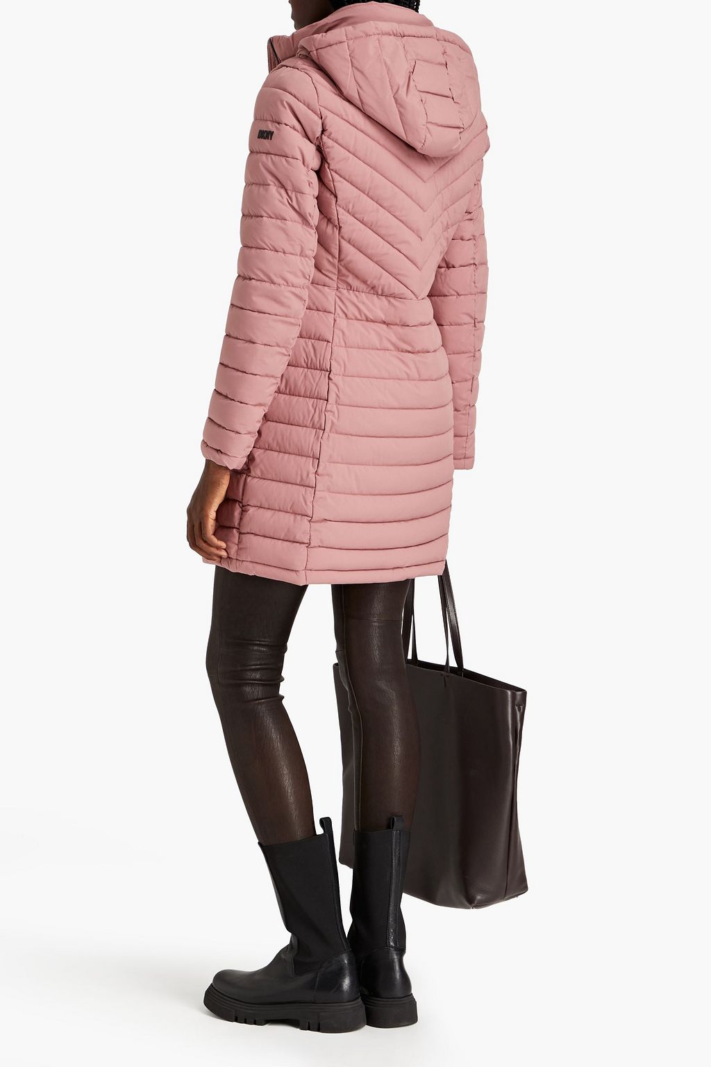 DKNY Quilted shell hooded coat