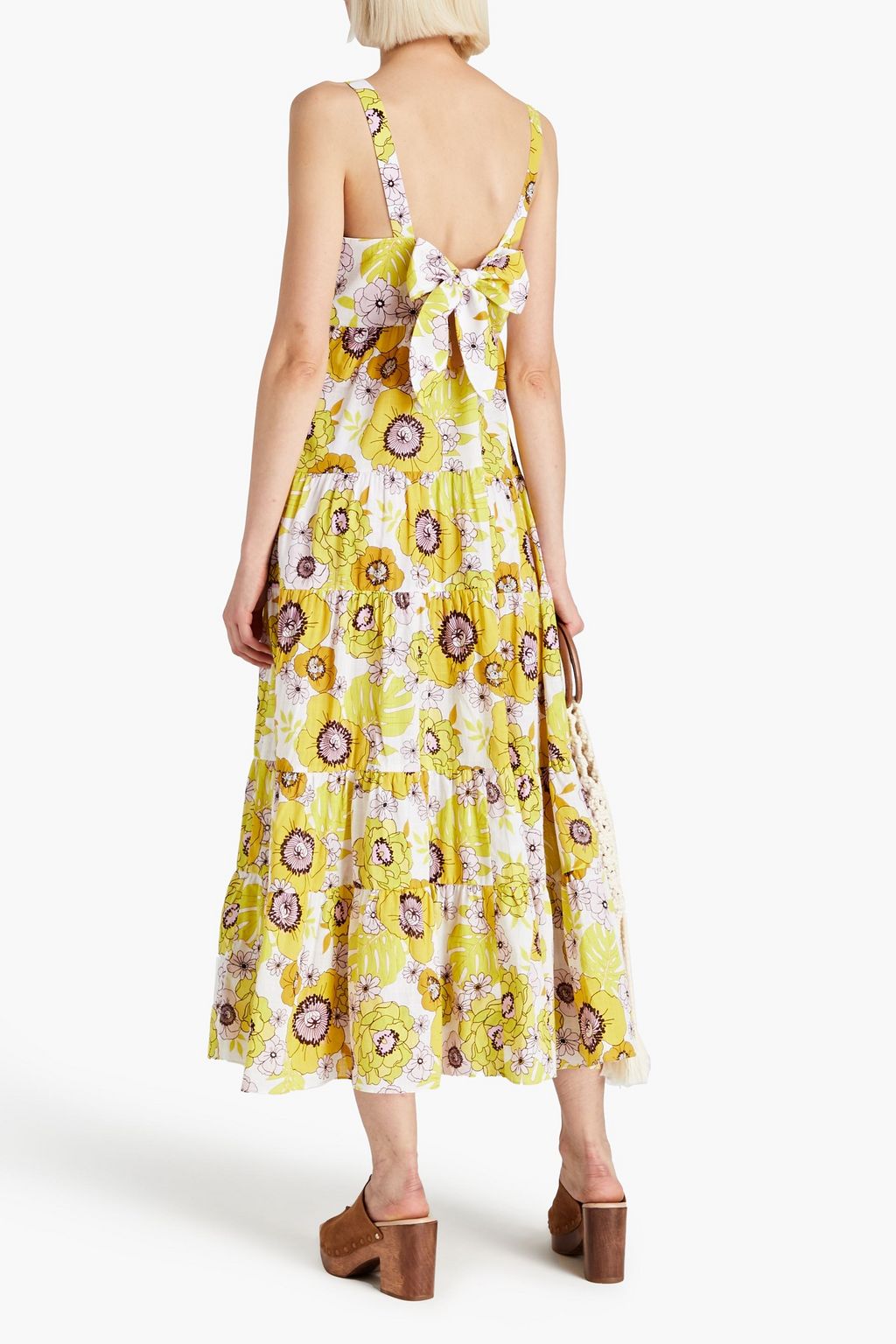 SEAFOLLY Gathered floralprint cottongauze midi dress THE